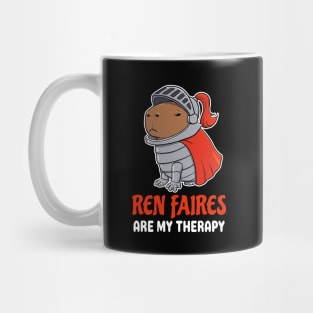 Ren Faires are my therapy cartoon Capybara Mug